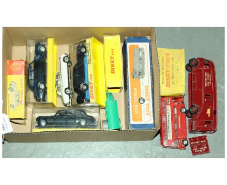 Dinky Toys Group Of Six Boxed Cars &amp; Commercials. To Include 198 Rolls Royce Phantom V, 251 Aveling Barford Diesel Road R