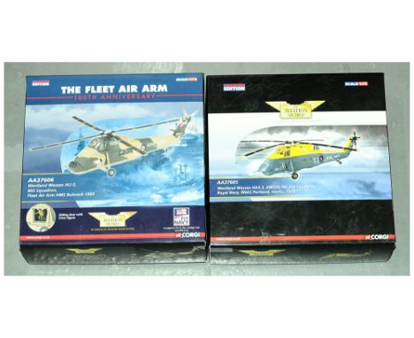 Corgi a boxed Aviation Archive pair to include AA37605 Westland Wessex HAS.3 &amp; AA37606 Westland Wessex HU-5. Conditions g