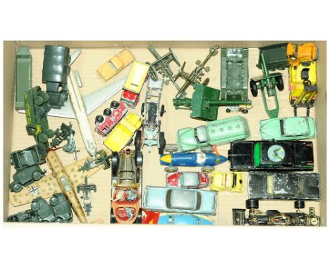 Corgi, Dinky, Airfix, Matchbox and similar a unboxed group to include Corgi Chitty Chitty Bang Bang, Corgi Green Hornets Blac