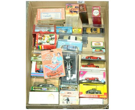 Corgi, Britains, Solido, Ertl Large Mixed Group. To Include Corgi 67401 Morris Minor, Britains 9673 Norton Police Motorcycle,