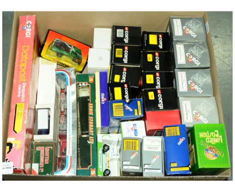 Corgi a boxed group to include Corgi Juniors Datapost Despatch Centre Set, 59516 Volvo Short Wheelbase Lorry with Close Coupl