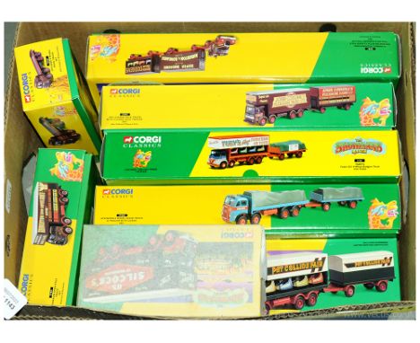 Corgi a boxed Circus related group to include 15901 Scammell Highwayman Generator with Closed Pole Trailer &amp; Dodgem Trail