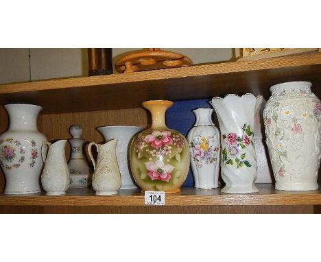 A mixed lot of ceramic vases and jugs.