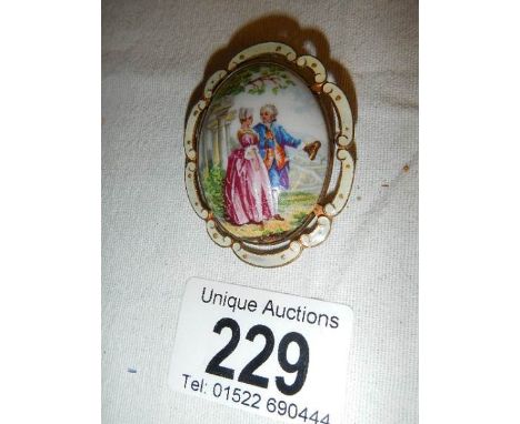 A good old gilded and enamel brooch.