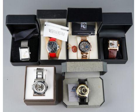 Collection of 6 vintage men's wristwatches to include brands like Reign, Swan &amp; Edgar, Minoir, Reserver, Pendule  and a G