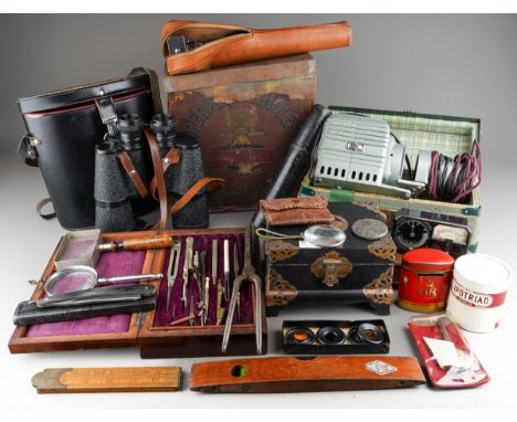 A Collector's lot to include: vintage C.W.S Ginger Snap biscuit tin and cover (a/f); a George VI post box money tin; an Asian