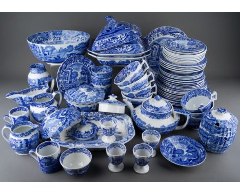 A collection of Copeland Spode "Italian" table ware including tureens, dinner plates, bowls, beakers, cups, saucers, paltes, 