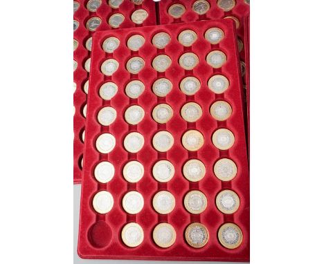 An extensive collection of circulated Elizabeth II UK £2 coins to include: 7 x The Tercentenary of the Bill of Rights "Claim 