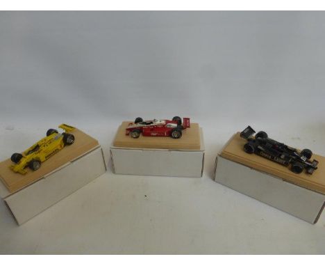 Three boxed Ampersand Indy Cars all from 1984 March 84C, 1 "Pennzoil" Rick Mear firts Indianapolis 500, 2 "Miller Beer" Al Un