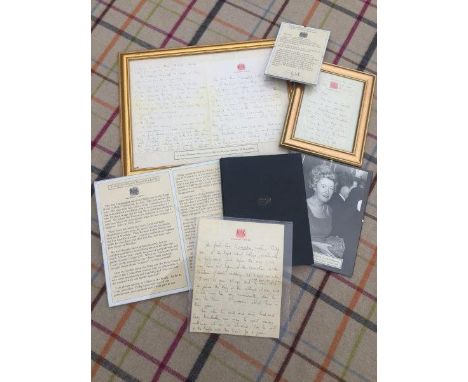 A hand written four sided letter from Princess Elizabeth (Queen Elizabeth II) to the author Mrs. Shew in 1947, detailing how 