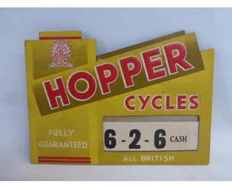 A Hopper Cycles showcard, 9 x 6 3/4".