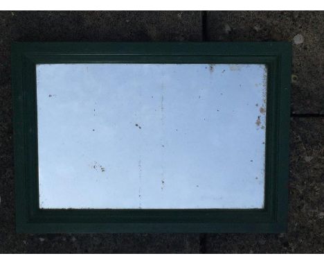 A Great North Railway rectangular mirror, the plate engraved G.N.R., 15 1/4 x 21 3/4".