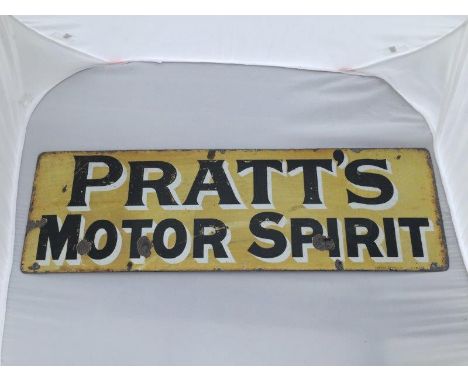 A Pratt's Motor Spirit narrow enamel sign by Imperial Enamel, 26 x 8".