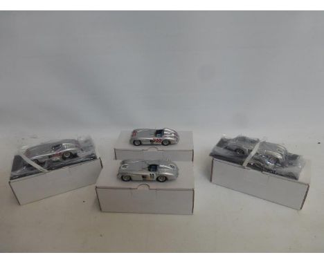 Four boxed scale model Technical Services diecast, Blue Print 5x2, 5C and 5E all Mercedes 300 SLR, Mille Miglia second, Le Ma