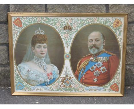 Yesterday's World Museum, Battle "Royal Room" - a framed and glazed print of Her Majesty Queen Alexandra and His Majesty King