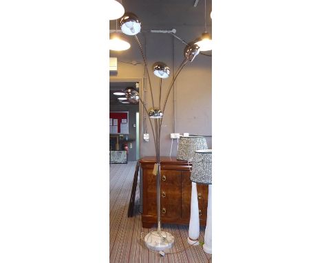 GUZZINI INSPIRED FLOOR LAMP, five branch, 204cm at tallest approx. 
