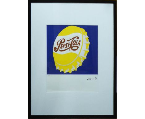 ANDY WARHOL 'Pepsi Cola on blue background', 1977, lithograph, 15/100, Leo Castelli Gallery, edited by Georges Israel on Arch