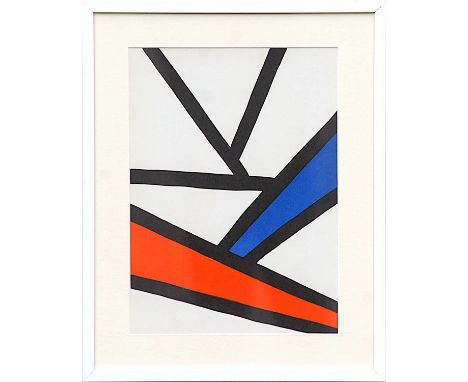 ALEXANDER CALDER 'Lines', 1968, lithograph, printed by Maeght, 40cm x 30cm, framed and glazed. 