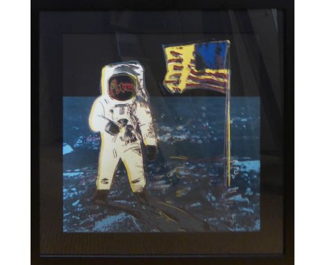 ANDY WARHOL 'Moonwalk' (white), 1987, lithograph, numbered 244/2400, CMOA stamp on reverse, printed on Lenox Museum card, 60c