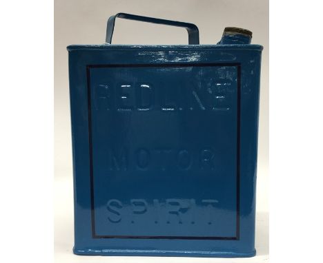 A "Redline Motor Spirit" fuel can. (1).