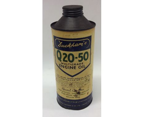 A "Duckham's Q20-50 Multigrade Engine Oil" can. (1).