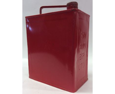 An "SM And BP Ltd." fuel can. (1).