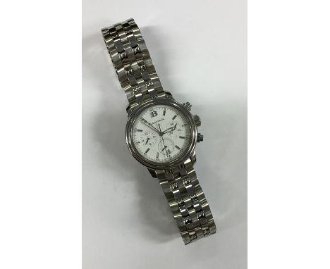 BLANCPAIN: A stainless steel chronometer with white enamelled dial with concealed clasp. Approx. 130 grams. Est. £2500 - £300