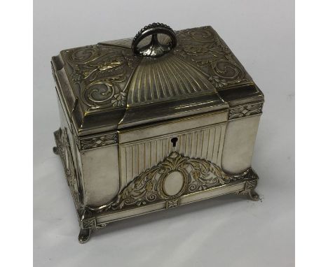 A WMF stylish hinged top jewellery casket on bracket feet. Est. £70 - £90.