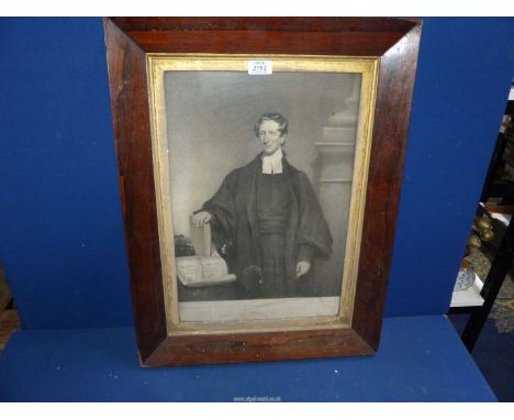 A proof engraved Portrait in rosewood frame of Reverend William Cleaver of Dulgany, Ireland.