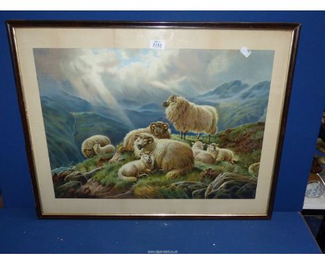 A large framed Print entitled "Scotch Mothers" by William Perring Hollyer.