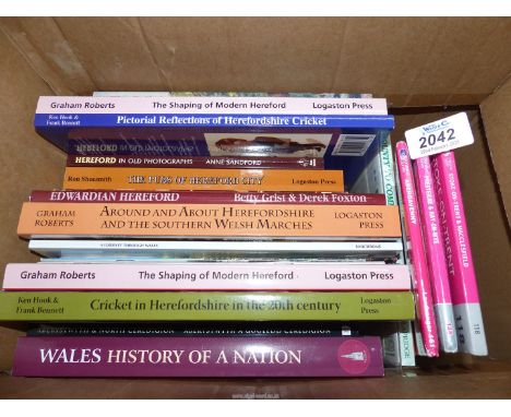 A small quantity of books on Hereford and Wales, to include:three Ordnance Survey maps.