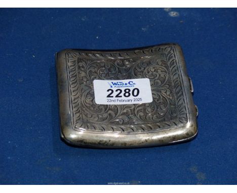 A Silver cigarette Case, Birmingham 94 gms.  