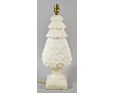 A Vintage Carved Table Lamp, 46cm high 