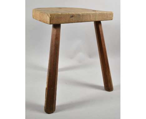 A Vintage Three Legged Milking Stool 