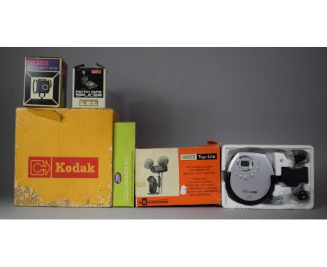 A Collection of Movie Camera Equipment to include Kodak Etc together with a Portable Compact Disc Player 