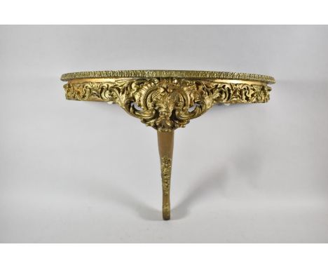 A 1950's Faux Marble Topped Gilt Console Table, 60cm Wide 