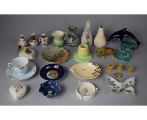 A Collection of Various English, Continental and Oriental Ceramics to include Poole Glazed Dolphin, Carltonware Match Holder.