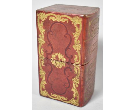 A Late Victorian "Lady's Companion" Containing Thimble, Manicure Tools, Mirror, Needle Case etc, 10.5cm high 