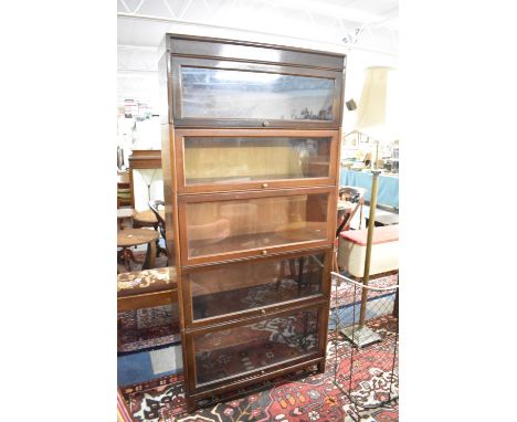 A Vintage Five Section Globe Wernicke Style Glazed Bookcase, 86cm wide 