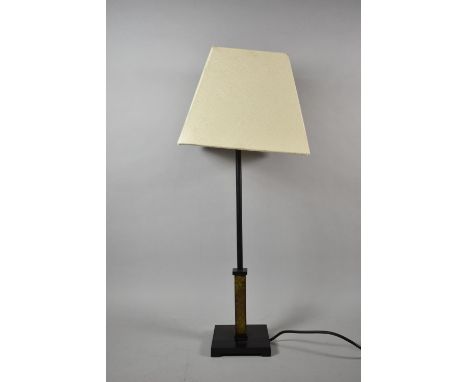 A Modern Metal Standard Lamp and Shade, 65cm high (MAX) 