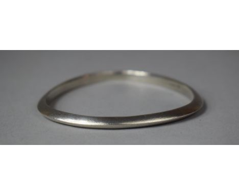 A Heavy Silver Danish Style Bangle, Stamped 925 with Import Mark for Birmingham 