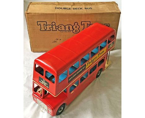 c1960 Tri-ang tinplate, large-scale London Transport Routemaster double-deck MODEL BUS from the iconic series introduced in 1