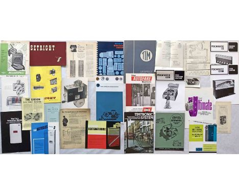 Quantity (27) of TICKET MACHINE etc BROCHURES &amp; PUBLICITY MATERIAL dating from the 1930s to 1970s. Includes Bell Punch, B