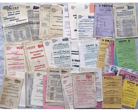 Large quantity (approx 90) of 1930s-90s (mainly 1960s/70s) United Automobile Services &amp; Durham District Services (almost 