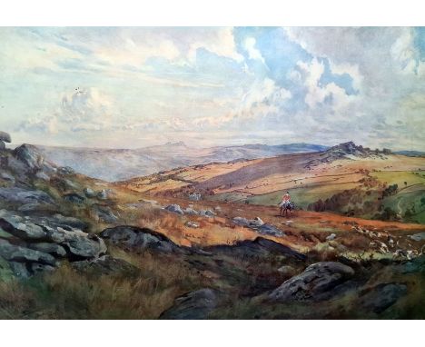 20th century schoolColour print"The South Devon Foxhounds", indistinctly signed in pencil to the margin lower left, dated 193