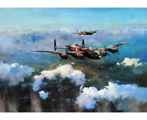 Two limited edition Robert Taylor colour prints. "The Last Moments of HMS Hood" (signed by survivor Lieutenant Ted Biggs) and