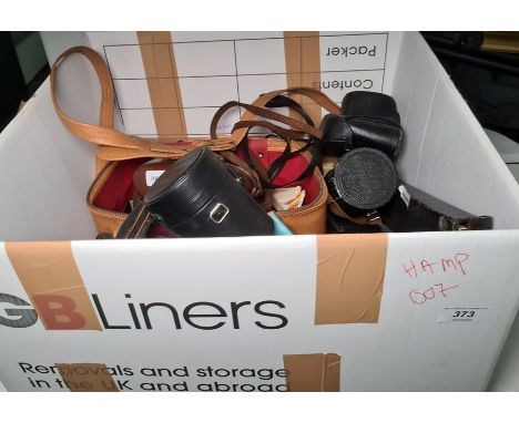 Box of cameras and other photographic equipment including a Kodak Retinette 1A camera Condition Reportno separate lenses , so