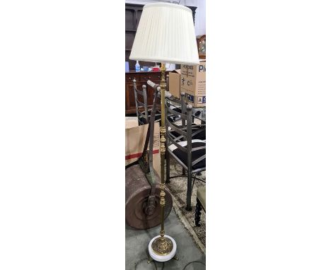 Modern brass standard lamp