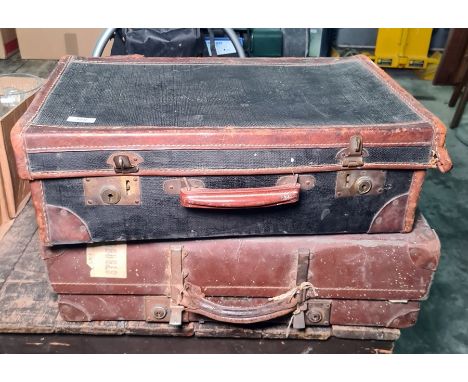 Vintage travelling case bearing several labels to include London, Van Hoek, Van Holland and Harwich, Southern Railway label a
