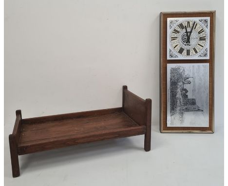 Modern wall clock and a doll's bed (2) 